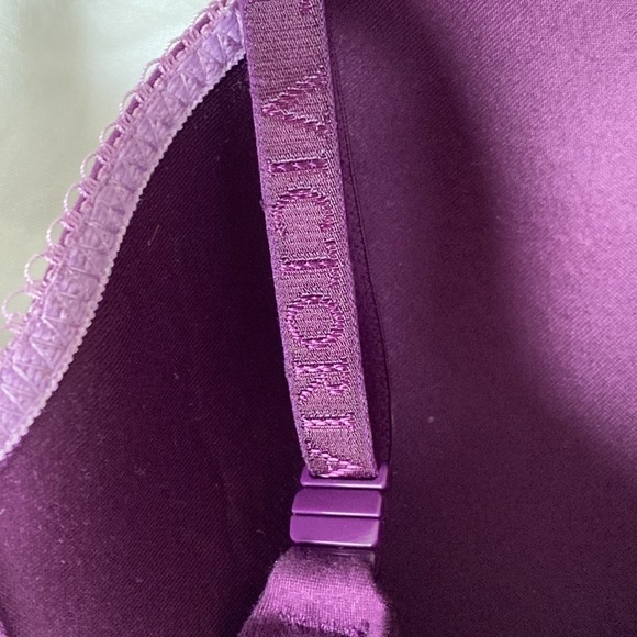 Victoria's Secret Purple Lined Perfect Coverage Lace Bra 34C Like New Fall Color - Picture 10 of 17